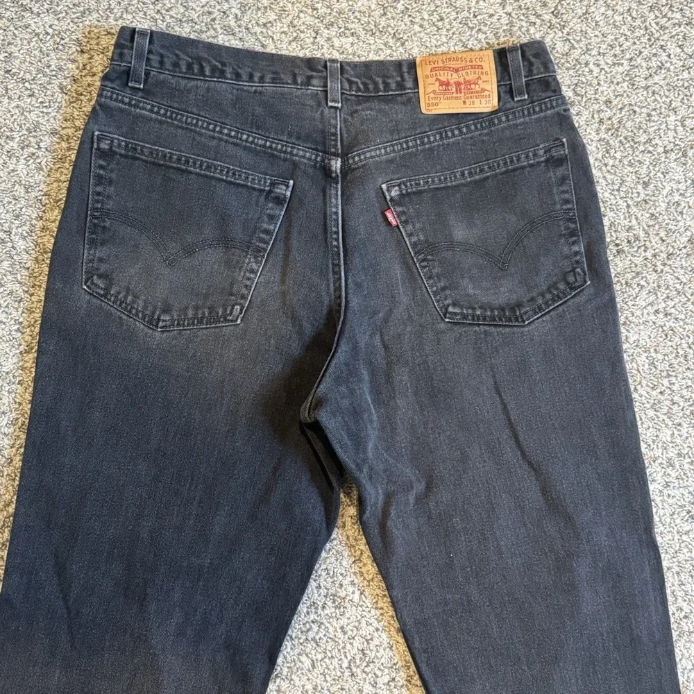 Levi's 550 Relaxed Fit Jeans Mens 38x30 Vintage Made in USA Black Baggy Y2K